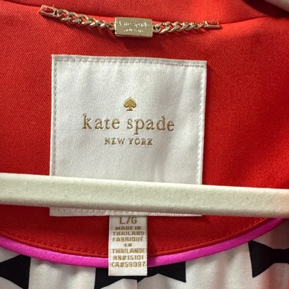 Kate Spade Vibrant Red Trench Coat - Picture 2 of 4